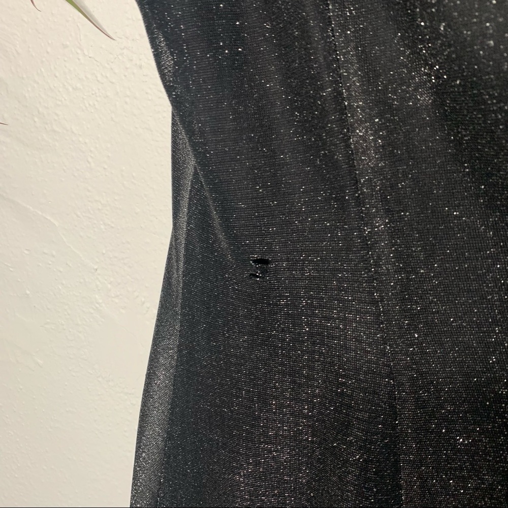 Maurices | Black/Silver Metallic Fitted Party Dress - Small - Picture 5 of 10
